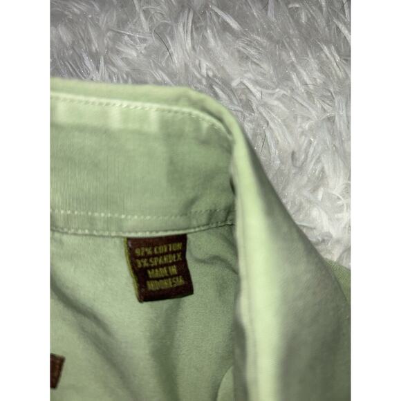 BCBG Attitude Men’s Sz. 15.5/ 34/35 “ Modern Fit” Green Button Down. - Picture 7 of 9